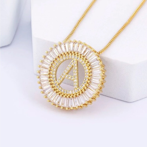 Alphabet Pendant Charm Necklace - Picture 1 of 6